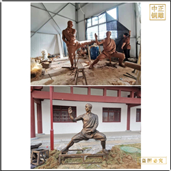 純銅練功人物雕塑 純銅練功人物雕塑