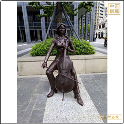 室外廣場拉琴人物雕塑 室外廣場拉琴人物雕塑