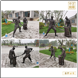 室外園區人物雕塑鑄造 