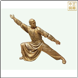 古代打太極銅雕塑 古代打太極銅雕塑