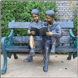 園林裝飾看書(shū)人物雕塑