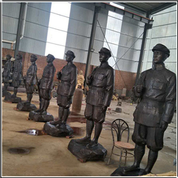 抗戰(zhàn)時(shí)期人物銅雕塑 抗戰(zhàn)時(shí)期人物銅雕塑